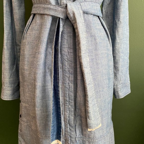 Proenza Schouler Chambray V-Neck Dress - Picture 9 of 15